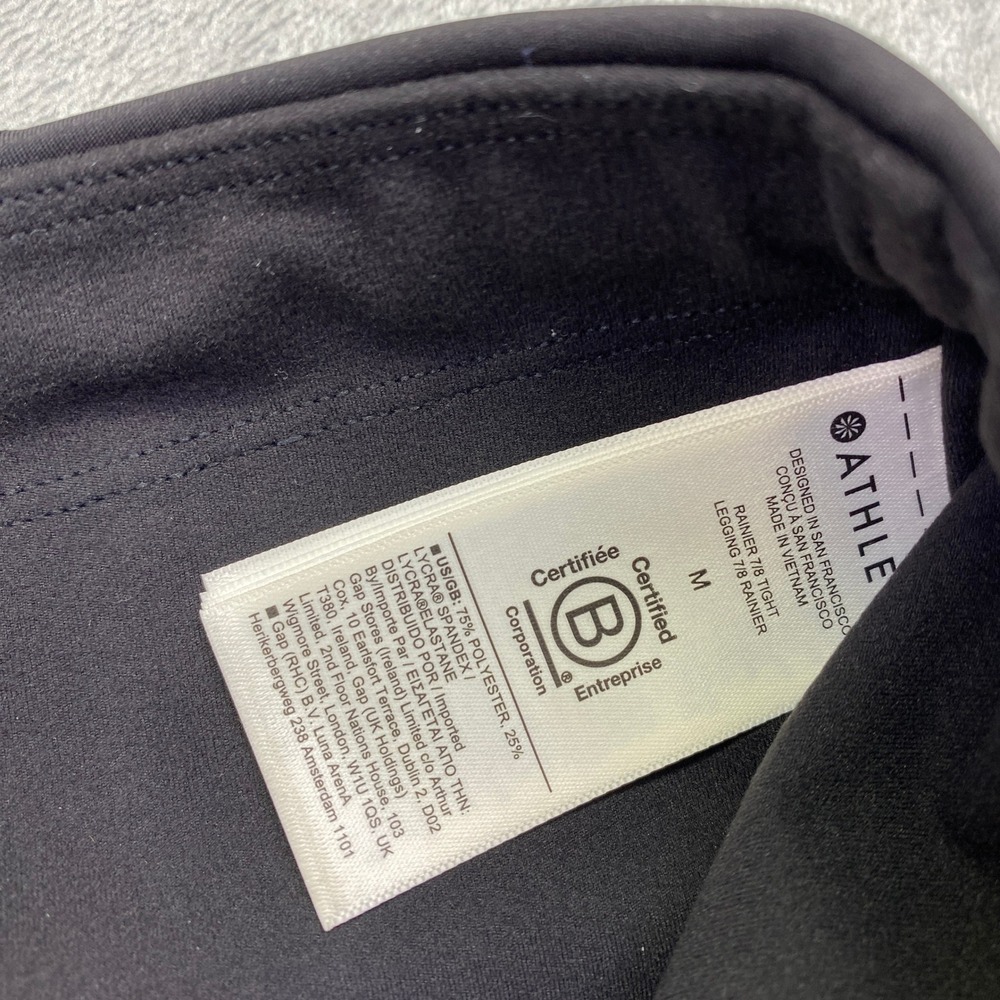Athleta Rainier 7/8 Tight Leggings‎ Black Medium NWT Fits 26" Athleisure Grunge - Picture 9 of 10